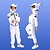 billiga Barnens kostymer-Astronaut halloween Maskerad Karnevalsdräkt Cosplay Barn Pojkar Flickor Karnival Prestanda Enkla Halloween kostymer Klä ut