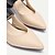 billiga Block Heels-kvinnors beige och svarta slingback blockklack pumps med spänne – eleganta spetsiga klänningsskor för kontor och formella evenemang