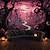 cheap Halloween Wall Tapestries-Pink Halloween Decorations Forest Hanging Tapestry Wall Art Large Tapestry Mural Decor Photograph Backdrop Blanket Curtain Home Bedroom Living Room Decoration