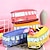 cheap Office Supplies-Large Capacity Cartoon Bus Pen Case Pencil Case Car Pen Case Student Bus Pen Case