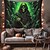 cheap Halloween Decoration-Halloween Decorations Green Skulls Hanging Tapestry Wall Art Large Tapestry Mural Decor Photograph Backdrop Blanket Curtain Home Bedroom Living Room