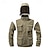 voordelige Fleece &amp; 3-in-1 Jassen-Voor heren Softshell jas Wandeljack Buitenshuis Winddicht Windjack Reizen Zwart Leger Groen Khaki