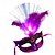 billige Nyheder-6 pakker kvinder venetiansk venedig fjer led maske lysende maskerade maske polterabend fancy kjole prinsesse bold masker karneval maske