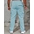 preiswerte Cargohosen-Herren Cargo-Hosen Jogginghose Chinos Tasche Gerader Schnitt Elastischer Bund Einfarbig tragbar Weich Volle Länge Täglich Heim Outdoor Sport Einfach Schwarz Marineblau Mikroelastisch