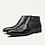 cheap Dress Boots-Men&#039;s Crocodile Pattern Leather Dress Boots - Stylish Formal Footwear for Business and Special Occasions