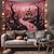 cheap Halloween Wall Tapestries-Pink Halloween Decorations Forest Hanging Tapestry Wall Art Large Tapestry Mural Decor Photograph Backdrop Blanket Curtain Home Bedroom Living Room Decoration