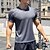 billiga Löpar-T-shirts och linnen-Herr T-shirt för jogging Gymtröja Kortärmad T-shirt Ledigt Fritids- Andningsfunktion Snabb tork Mjuk Gymträning Löpning Gång Sportkläder Sportkläder Solid färg Gul Marinblå Orange