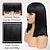 cheap Synthetic Trendy Wigs-Black Bob Wig with Bangs for Women Short Straight bob Wigs with Golden Sequin Heat Resistant Synthetic Hair Bob Cut Wig Mia Wallace Cleopatra Halloweeen Cosplay Costume Wig