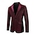 billiga Herrars klassiska kavajer-Herr Kavaj Formell kväll Ledigt / vardag Ljuv Alla årstider 65%Cotton 35%Polyester Enfärgad / vanlig färg Paljetter Fritid Bröllop Enkelknäppt Blazer Silver Svart Rubinrött Blå
