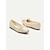 preiswerte Ballerinas für Damen-cremefarbene gesteppte Ballerinas für Damen mit Schleifendetail für elegante und lässige Anlässe