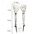 preiswerte Halloween im Freien-2 Stück Halloween-Skeletthand-Gartenlampe, Arme, Handpfähle, realistisch aussehende Halloween-Rasen-Gartendekor-Lichtrequisiten, LED-leuchtende Geisterhand in Totenkopfform, Plug-in-Lampe