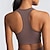 baratos Sutiã Esportivo-Mulheres Sustentação Leve Sutiã Esportivo Sutiã de corrida Costas Nadador Sem costas Good Top Acolchoado Ginástica Esportes Relaxantes Corrida Respirável Leve Macio Vinho Verde Escuro Cinza Escuro