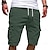 cheap Cargo Shorts-Men&#039;s Cargo Shorts Multi Pocket Map Outdoor Sports Knee Length Holiday Going out Weekend 100% Cotton Shorts Slim Lake blue Navy Inelastic