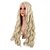billige Festparykker-28 tommer/70 cm lang bølgete midtparti uten frynser syntetisk fiber krøllete mote kvinner fest cosplay parykk Halloween-parykker