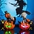 お買い得  屋内＆パーティー照明-ハロウィーンの飾り LED スケルトン パンプキン ライト、ジャック オ ランタン スカル オーナメント カラフル キラキラ パンプキン ランタン デコレーション クリエイティブ 発光 ゴースト フェスティバル パーティー デコレーション 小道具 1 個