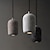 preiswerte Trommel- und Kegel-Design-LED-Pendelleuchte E27, Industrie-Terrazzo-Finish, Hängeleuchte, Farbe Zement, Pendellampe, klarer Glasschirm, Kronleuchter für Bauernhaus, Eingangsbereich, Esszimmer, Kücheninsel