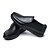 preiswerte Herrenpantoletten &amp; -slipper-Schwarze Leder-Loafer für Herren - bequeme Schlupfschuhe mit rutschfester Sohle