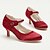 ieftine anii 1950-Pentru femei Tocuri Retro Pantofi rochie Mary Jane Nuntă Petrecere Zilnic Cataramă Legătură Panglică Dantelă Toc Stilat Vârf rotund Elegant Dantelă Satin Buclă Roșu Vin Negru Cristal