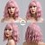 economico Parrucche da festa-parrucca con frangia morbida corta ondulata bob parrucche per donna sintetiche lunghezza spalle parrucche ricce da donna per costumi di carnevale cosplay quotidiano