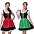abordables Dirndl-Oktoberfest Vestidos Falda acampanada Trachtenkleader Mucama Alemán Munich prados Mujer Paño de estilo tradicional Vestido Delantal