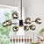 cheap Globe Design-LED Chandeliers 6/8/12 Light Glass Spherical Optional Stepless Dimming Chandelier Medieval Chandelier Fixtures Black and Gold Ceiling Lights Suitable for Living Rooms Kitchens Dining Rooms Bedrooms Farmhouses.