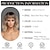 cheap Costume Wigs-Ombre Blonde Wigs for Women Short Wavy Wig with Bangs Ash Blonde Bob Wig with Dark Roots Medium Length Natural Synthetic Hair for Daily Party&amp;amp Cosplay Carnival Wigs