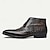 cheap Dress Boots-Men&#039;s Crocodile Pattern Leather Dress Boots - Stylish Formal Footwear for Business and Special Occasions