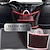 preiswerte Fahrzeugservice-Autonetztasche Handtaschenhalter, zusätzlicher Stauraum Organizer, Safe &amp;störungsfreies Fahren, einfache Installation, passt auf Standard-Armlehnen, Oxford-Gewebe &amp;Netz, schwarz/rot