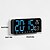 baratos Decoração de Parede-Despertador digital brilho ajustável relógio de parede relógio de mesa com display de temperatura para escritório sala de estar prateleira