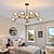 cheap Globe Design-LED Chandeliers 6/8/12 Light Glass Spherical Optional Stepless Dimming Chandelier Medieval Chandelier Fixtures Black and Gold Ceiling Lights Suitable for Living Rooms Kitchens Dining Rooms Bedrooms Farmhouses.