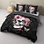 cheap Halloween Bedroom-Halloween Floral Skull Duvet Cover Set - Includes Duvet Cover and Pillowcases - Spooky and Festive Design - Soft and Comfortable Fabric - Perfect for Halloween Home Decor