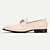 preiswerte Herren Pantoletten &amp; Slipper-Cremefarbene Loafer aus hochwertigem Rindsleder mit blauem Akzent für Herren – elegante und bequeme Slipper