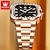 preiswerte Quarz-Uhren-OLEVS Männer Quarz Uhr Mode Casual Armbanduhr Luminous Kalender Datum Woche Wasserdicht Stahl Uhr
