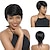 cheap Human Hair Capless Wigs-Pixie Cut Wig Human Hair Short Glueless Wigs For Women Short Wig With Bangs Natural Wig Machine Made Wig