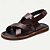economico Sandali da uomo-sandali da uomo in pelle di vacchetta premium: comode calzature estive con cinturino incrociato per abbigliamento casual e formale