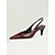 preiswerte Absatzschuhe für Damen-Slingback-Pumps mit spitzer Spitze für Damen – elegante burgunderfarbene Schuhe mit Kitten Heel