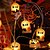お買い得  ハロウィンの屋外-ハロウィン ライトアップ カボチャ ライト付き ゴースト バット ストリング ライト ジャック オ ランタン 電池式 1.5m 10LED ゴースト フェスティバル 家庭用 屋外 デコレーション ライトアップ