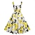 ieftine Rochii-Retro / vintage 1950 rockabilly Lungime Genunchi Rochii Rochie A-Line Rochie leagăn Floral Fruct Linia -A Costume de fancy Pentru femei Carnaval Mascaradă Vacanță Casul / Zilnic Petrecere cu tematic