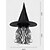 preiswerte Masken-Halloween Hexenhut Maske Halloween Requisiten Erwachsene Männer Frauen Unisex lustige Halloween Halloween Karneval einfache Karnevalskostüme für Walpurgisnacht