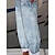abordables fondos gráficos-Mujer Perneras anchas Pantalones anchos Bolsillos laterales Holgado Estampado Design Media cintura Hasta el Tobillo Blanco / Negro Verano
