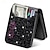 abordables Carcasas Samsung-teléfono Funda Para Samsung galaxia Z Flip 7 Z Flip 6 Z Flip 5 Z Flip 4 Z Flip 3 Gire la tapa Brillo ostentoso brillante Ranura para tarjetas Antigolpes Retro Cielo ordenador personal Cuero de PU