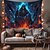cheap Halloween Decoration-Halloween Decorations Green Skulls Hanging Tapestry Wall Art Large Tapestry Mural Decor Photograph Backdrop Blanket Curtain Home Bedroom Living Room