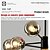 cheap Globe Design-LED Chandeliers 6/8/12 Light Glass Spherical Optional Stepless Dimming Chandelier Medieval Chandelier Fixtures Black and Gold Ceiling Lights Suitable for Living Rooms Kitchens Dining Rooms Bedrooms Farmhouses.