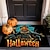 abordables Habitación de Halloween-Decoraciones de Halloween, felpudo de espantapájaros de calabaza, alfombra de cocina, alfombra antideslizante, alfombra a prueba de aceite, alfombra interior y exterior, decoración de dormitorio,