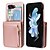 cheap Samsung Cases-Phone Case For Samsung Galaxy Z Flip 6 Z Flip 5 Wallet Case with Stand Holder Zipper with Lanyard Retro TPU PU Leather