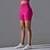 baratos Shorts e motociclistas de ioga-Mulheres Shorts de Academia Shorts de ioga Calções De Treino Cintura elástica Cintura Alta Ioga Treino de Ginástica Pilates Calção Preto Vermelho Vinho Esportes Roupas Esportivas Com Stretch Delgado