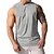 baratos Tops de ginásio-Homens Malha Íntima Top de colete camisa sem manga Camiseta muscular de ginástica Sem Manga Gola Redonda Verão Tecido Moda Designer Músculo Ao ar livre Para Noite Ginásio Preto Branco Vermelho Escuro