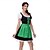 abordables Dirndl-Oktoberfest Vestidos Falda acampanada Trachtenkleader Mucama Alemán Munich prados Mujer Paño de estilo tradicional Vestido Delantal