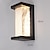 baratos luzes de parede ao ar livre-Luzes de parede led para exteriores, branco quente, à prova de chuva, iluminação montada na parede com sombra acrílica listrada, luzes de varanda para casa, garagem, pátio, lâmpada 110-240v