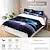 economico Set copripiumino-set copripiumino in 3 pezzi Galaxy Starry Sky Planet per la camera degli ospiti della camera da letto dell&#039;hotel, set confortevole di biancheria da letto